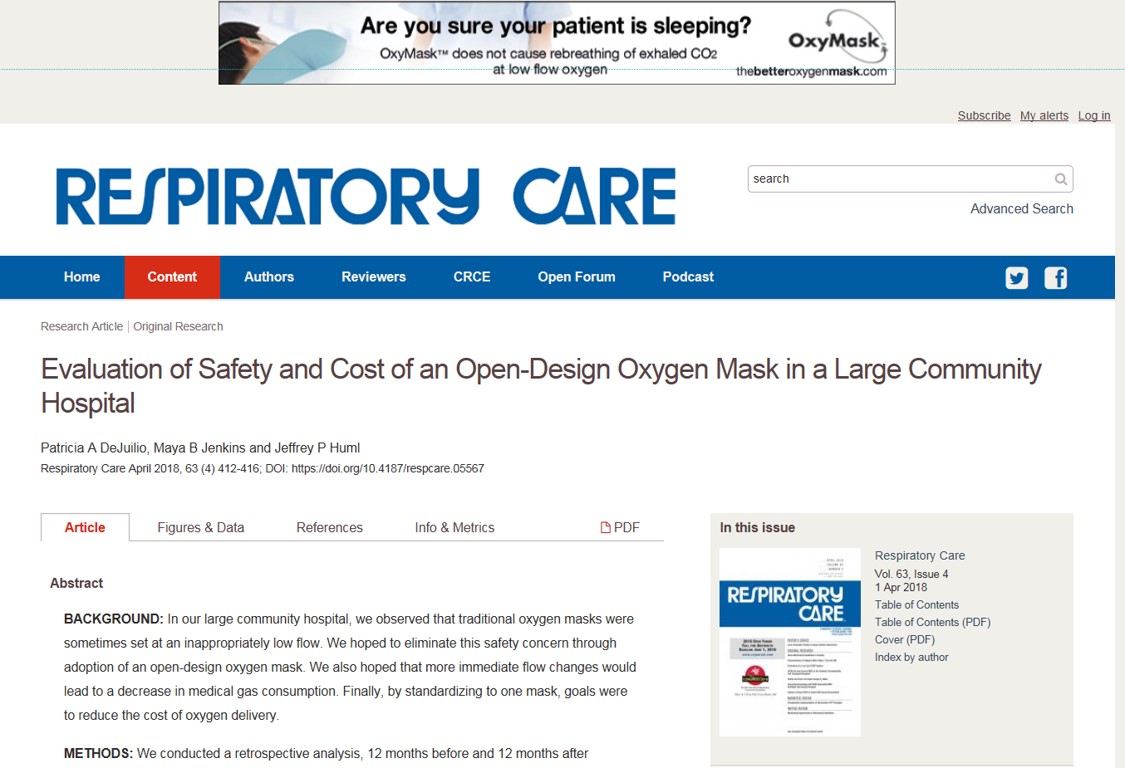 New Clinical Evidence on OxyMask!